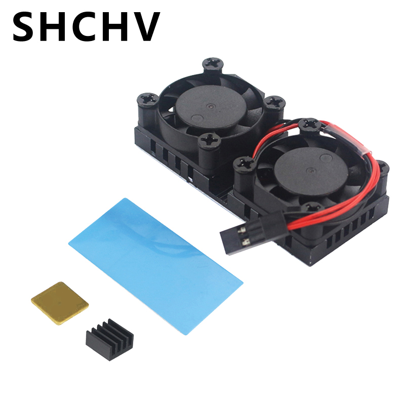 Raspberry Pi Water Cooling Kit - Raspberry Pi 4 พัดลมคู่พร้อมฮีทซิงค์ระบบทําความเย็นพัดลมระบายความร้อนคู่หม้อน้ําคูลเลอร์สําหรับ Raspberry Pi