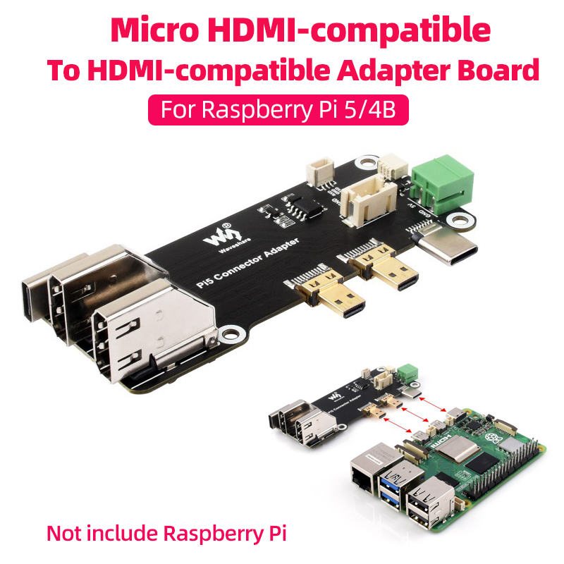 Argon One V3 M.2 Nvme Case - Micro HDMI เข้ากันได้กับอะแดปเตอร์มัลติฟังก์ชั่น HDMI-c สําหรับ Raspberry