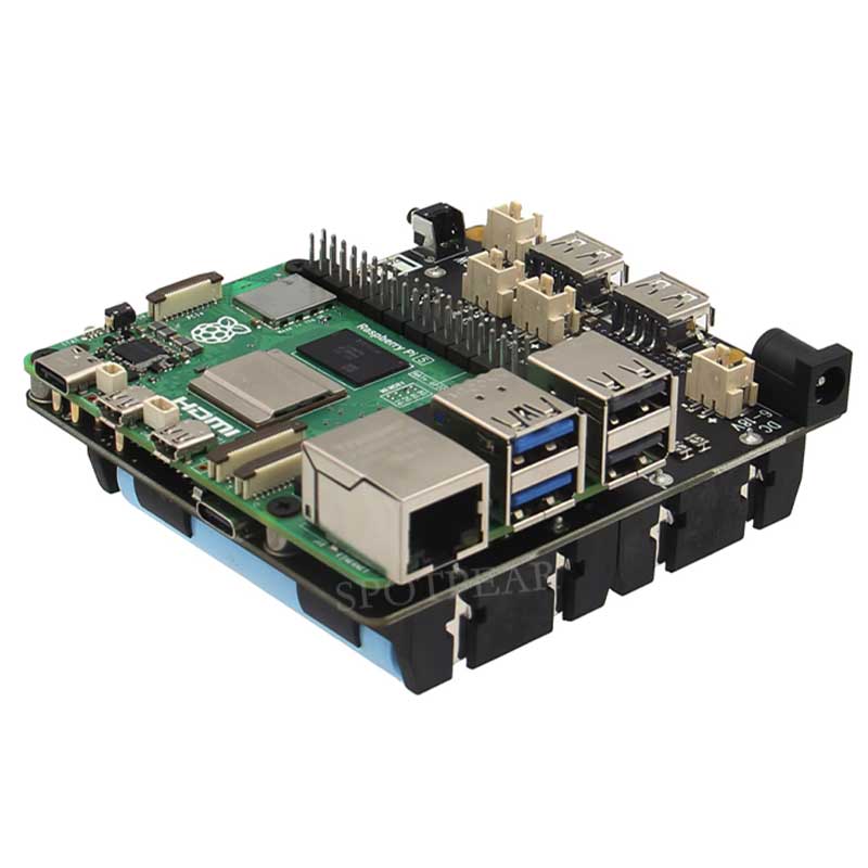 Raspberry Pi Uninterrupted Power Supply Ups 18650 - บอร์ดจ่ายไฟสำรอง X1202 สำหรับ Raspberry Pi 5