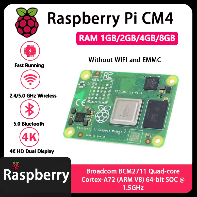 Raspberry Pi CM4 1GB/2GB/4GB/8 - Raspberry Pi Compute Module 4 8Gb 32Gb Emmc บทวิจารณ์และราคา
